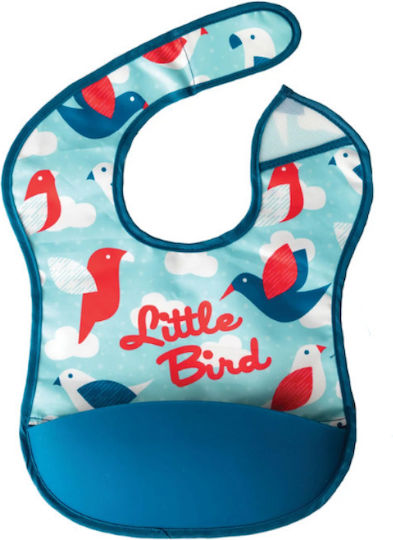 Tiny Twinkle Αδιάβροχη Σαλιάρα Σιλικόνης με Τσέπη Little Bird για 6 m+