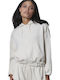 Women's Cardigan with Zipper Ecru