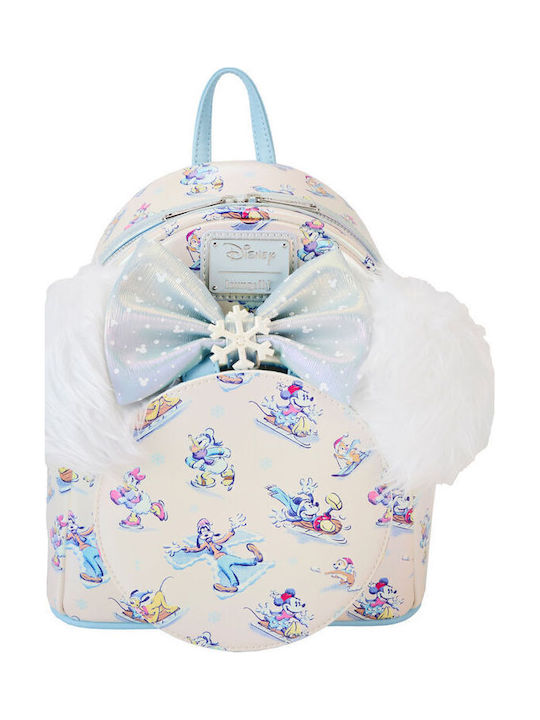 Loungefly Παιδική Τσάντα Πλάτης Λευκή 22.5x11.25x26.25εκ. Disney Mickey Friends Winter Wonderland Loungefly Παιδική Τσάντα Πλάτης Λευκή 22.5x11.25x26.25εκ. Disney Mickey Friends Winter Wonderland