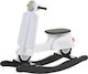 Childhome Fabric Rocking Toy Scooter with Max Load Capacity 15kg White