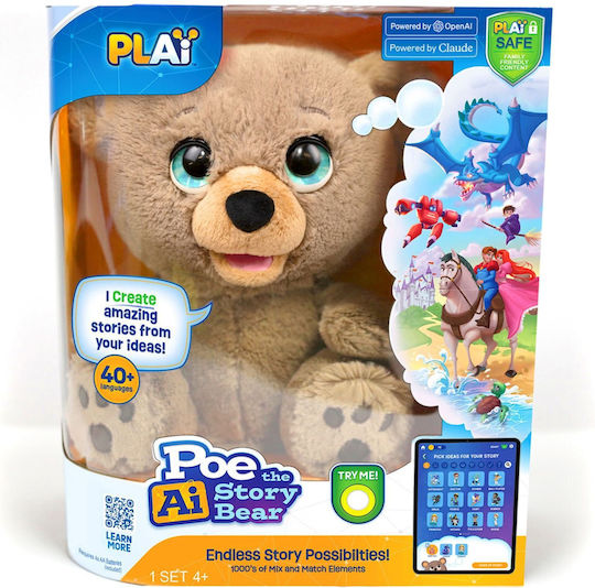 Ursuleț De Pluș Play-i Poe Interactiv Ai Pentru 4+ Ani 13 Cm