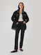 '90s Hoch tailliert Damenjeans in Gerader Linie Black