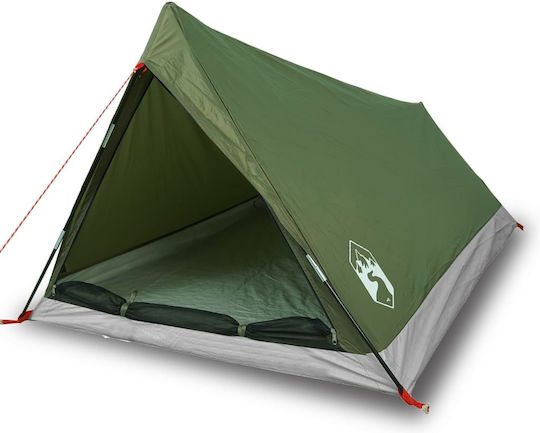 vidaXL Summer Camping Tent A-Frame Green for 2 People 212x132x90cm