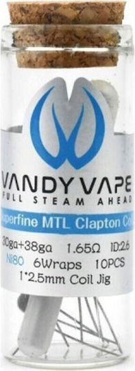 Vandy Vape Superfine Mtl Widerstandsdraht für D.I.Y E-Zigaretten Zubehör 10 Stück