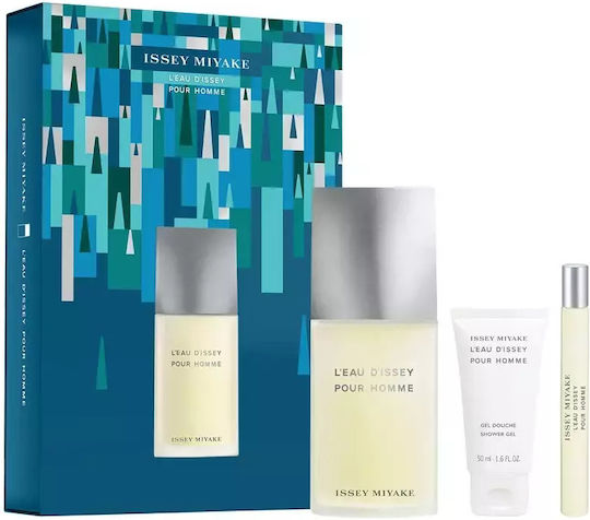 Issey Miyake L'eau D'issey Pour Мъжки Парфюмен Комплект с Тоалетна Вода 3 Бройки