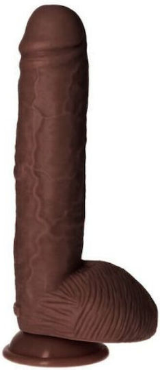 Toyz4lovers Bruto Glass Dildo with Balls and Suction Cup Brown 31cm