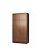 Zwei Türen Schrank mit 2 Schubladen Braun 85x50x240cm