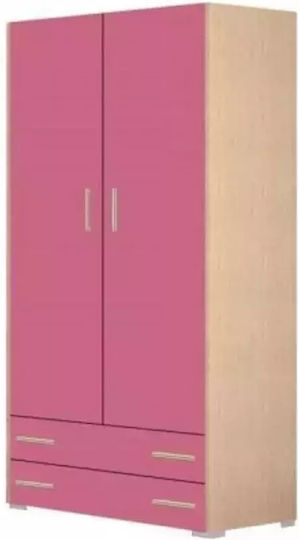 Dulap Pentru Copii Cu 2 Sertare Roz 105x180cm