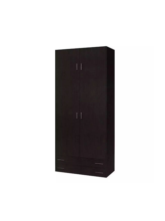 Ușă dublă Dulap cu 2 Sertare Maro 105x50x240cm