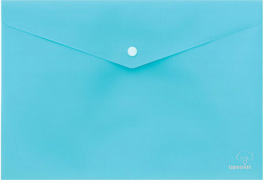 Typotrust Φάκελος με Κουμπί για Χαρτί A4 Μπλε Pastel
