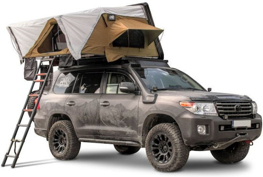 Offlander Fold 4 Sand Cort De Camping Pentru Automobil Maro 3 Anotimpuri Pentru 2 Persoane 210x210x100 cm