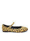 Lederne Damen Ballerinas in Braun Farbe
