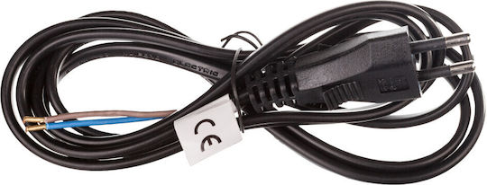 Cablu de conexiune H03VVH2-F 2x0,75 2m Negru S19272