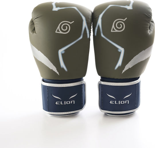 Elion Boxing Gloves made of Synthetic Leather for Match Green