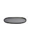 Espiel Canyon Plate Shallow Oval Ceramic Gray 31x19cm 2pcs