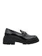 Lackleder Damen Mokassins in Schwarz Farbe