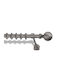 Enis by Domus Metallisch Vorhangstange Ball Doppel mit Schiene Φ25mm 240cm Gray