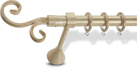 Enis by Domus Metallic Curtain Pole Daedalus Double with Rail Φ25mm 300cm Ecru