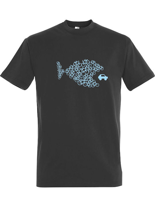 Bicycles Have The Power T-shirt Gray Baumwolle