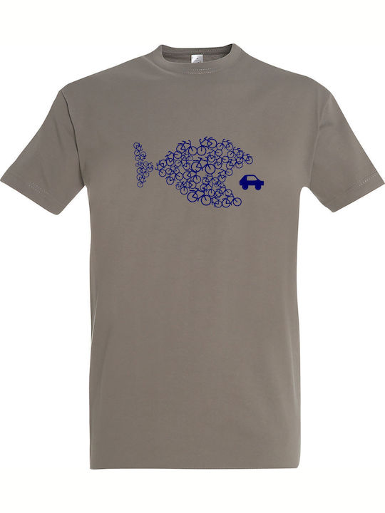 Bicycles Have The Power T-shirt Khaki Baumwolle