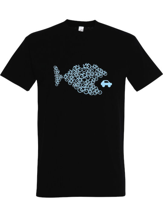Bicycles Have The Power T-shirt Schwarz Baumwolle