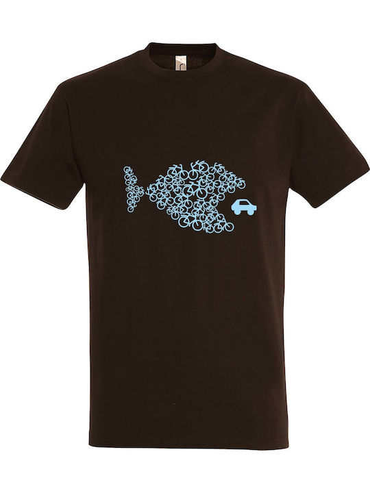 Bicycles Have The Power T-shirt Braun Baumwolle