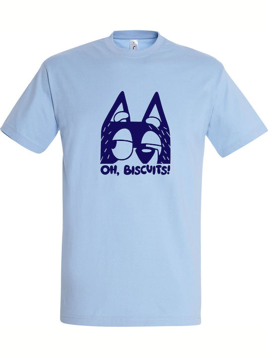 Bluey Oh Biscuits Tricou Albastru deschis Bumbac