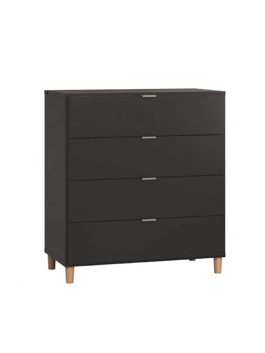Kids Chest of Drawers with 4 Drawers 90x40x99cm