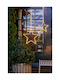 Hanging Ornament Star Metallic Illuminated 38x38cm