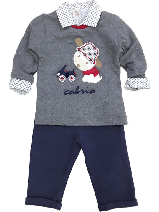 Hashtag Kids Set with Pants Gray 3 Pieces