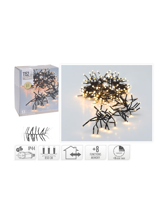 1512 Lights LED 11m. Warm White in String 1pcs