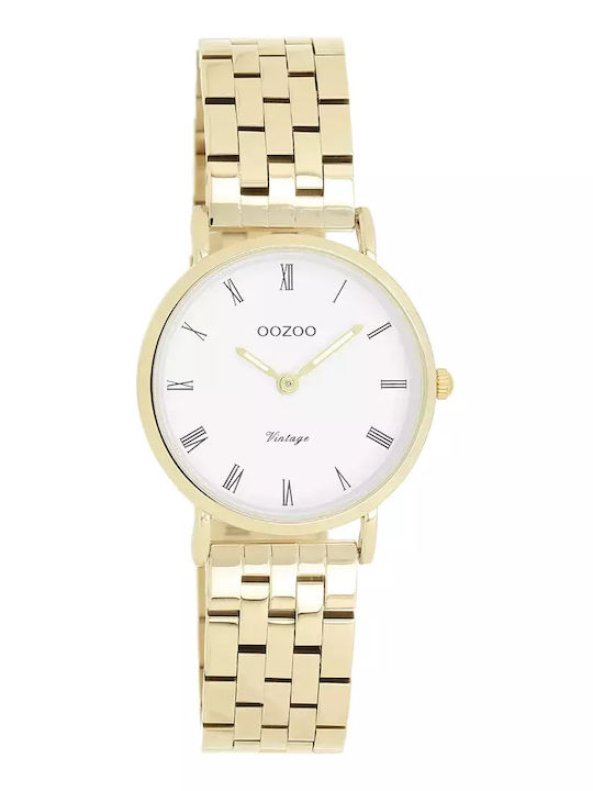 Oozoo Vintage Women's Watch with Gold Metal Bra...