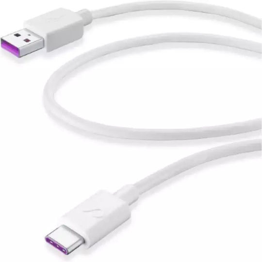 Cellular Line USB 2.0 Cable USB-C male - USB-A White 1.2m