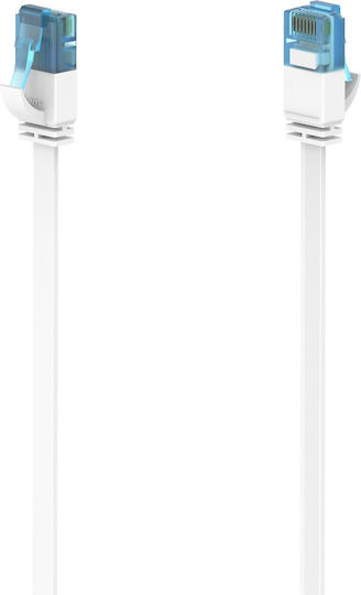 HAMA Flat U/UTP Cat.6a (Gigabit) Καλώδιο Δικτύου Ethernet 10m Λευκό