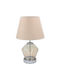 Keskor Metal Table Lamp for Socket E27 with Beige Shade and Honey Base