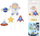 Tpster Διάστημα Cake Decoration 5pcs
