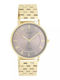 Oozoo Vintage Womens Watch 36mm Battery with Gold Stainless Steel Bracelet