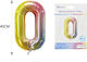 Balloon Foil Number 0 Multicolour 40cm