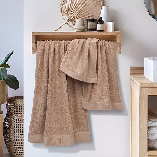 Lino Home Πετσέτα Χεριών Brandy 40x60εκ. Pudra Βάρους 650gr/m²