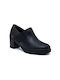 Leder Stiefeletten Damen Schwarz
