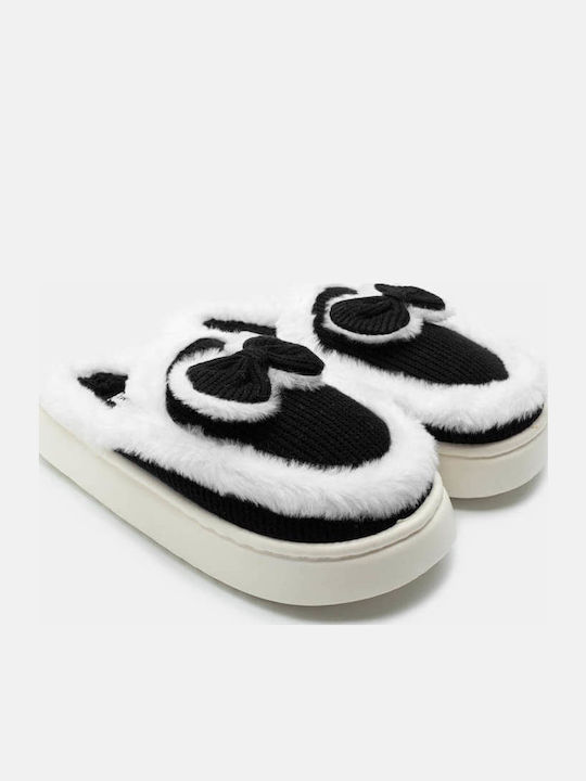 Luigi Winter Women's Slippers with Fur Black