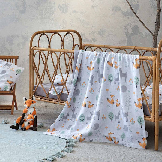 Kocoon Baby Sheets Set Crib Cotton White 120x170cm