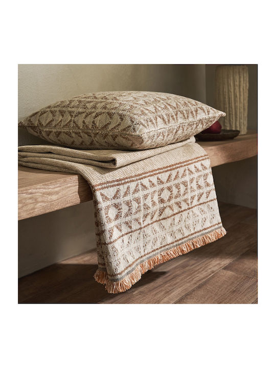 Gofis Home Indira Ριχτάρι Πολυθρόνας Chenille 180x180εκ. Grain Beige 258/04 2007258104007