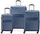 Securitech by Delsey Patrol Βαλίτσες Ταξιδιού Σκληρές Blue Μέγιστου Ύψους 76εκ. με 4 Ρόδες Σετ 3τμχ