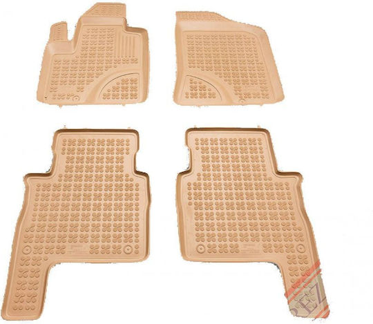 Sahler Πατάκια Σκαφάκια 3d Λάστιχο Hyundai Santa Fe 2007-2012 Τύπου Σκαφάκι Μπεζ 4 Τεμάχια