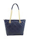 Leder Damentasche Schultertasche Blau