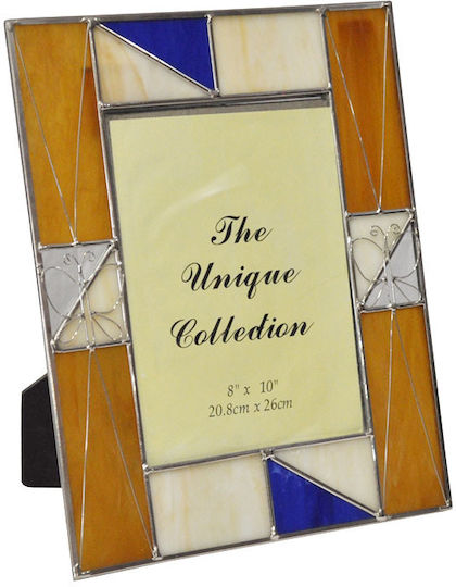 Metallic Photo Frame with Brown Frame