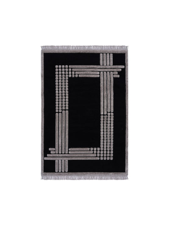 Beauty Home Noir Art 9437 Σετ Μοντέρνα Χαλιά Κρεβατοκάμαρας Black / Μαύρο 9437-ΣΕΤ 3τμχ