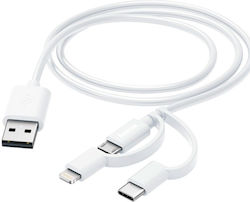 Hama Charging Cable 3-in-1 Micro-usb Adapter Usb-c Lightning 1 M White Hama Charging Cable 3-in-1 Micro-usb Adapter Usb-c Lightning 1 M White