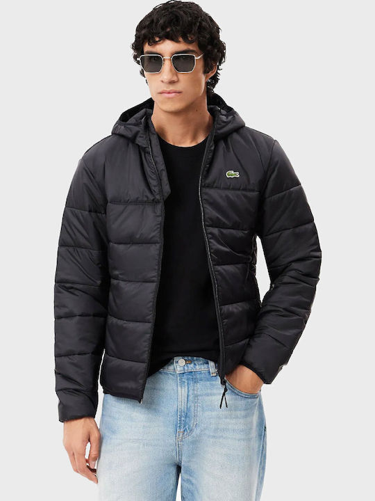 Lacoste Jacke Puffer Wasserdicht Schwarz